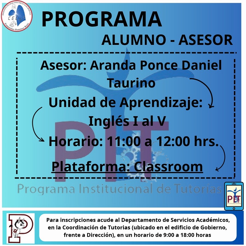 alumno asesor tutorias ingles